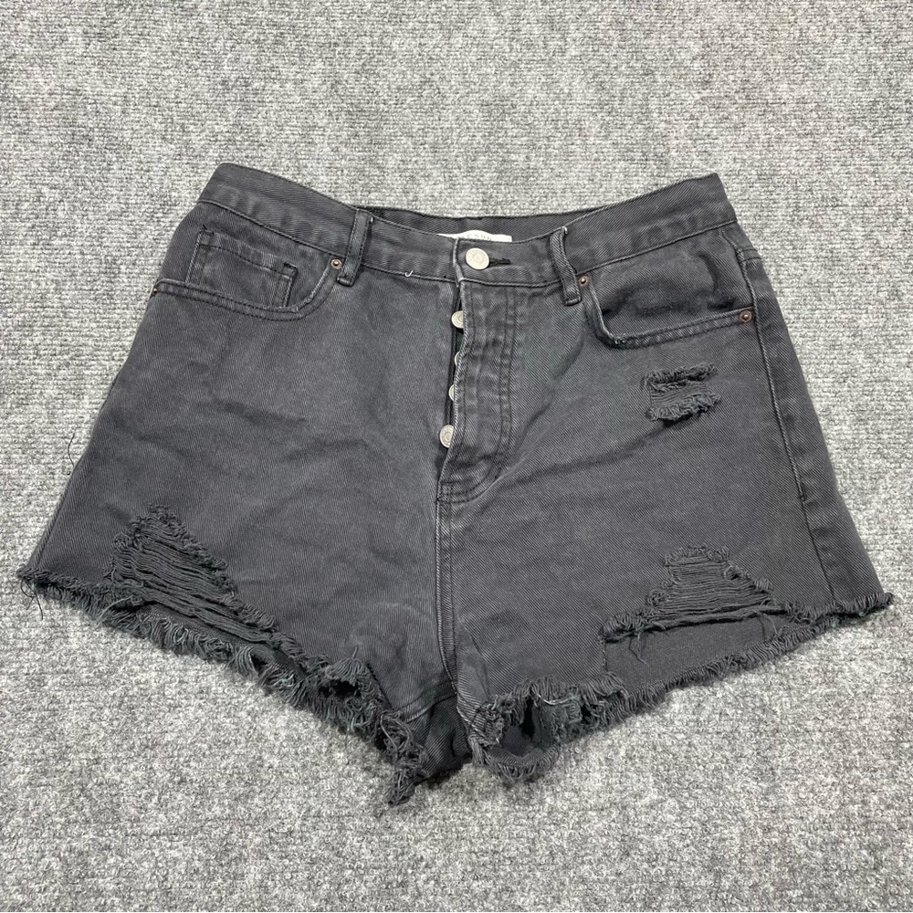 PacSun Charcoal Distressed Jean Shorts